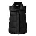 thumbnail image 2 of Gibobby Chaleco mujer casual, Chaleco Capitonado de Mujer con Bolsas Laterales y Cierres, Moderno y Juvenil.(Negro,G), 2 of 5