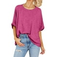 thumbnail image 2 of Women Oversized T-Shirt Summer Casual Short Sleeve Loose Tee Tops, 2 of 5