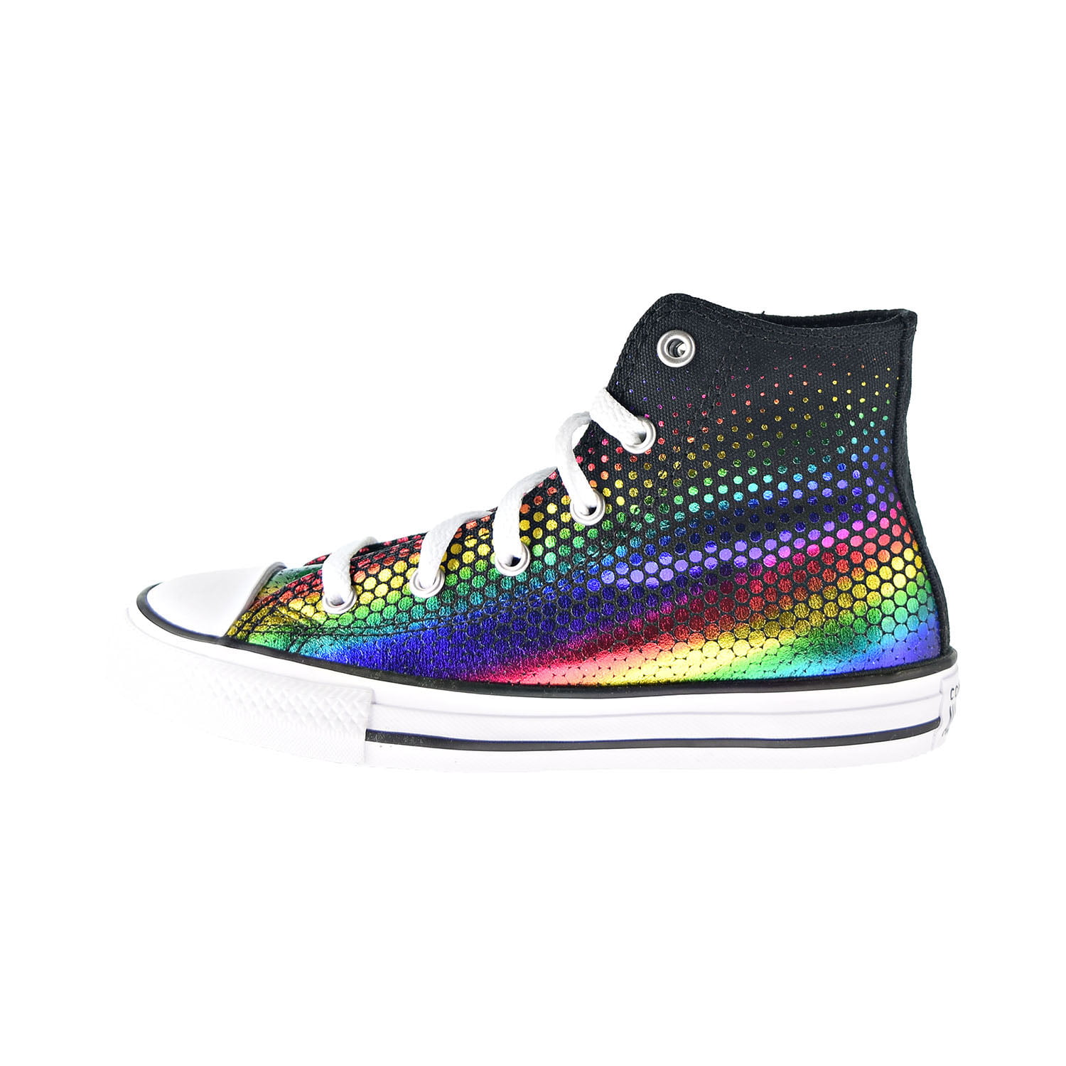 Converse Chuck Taylor AS Hi Rainbow Foil Little Kids' Shoes Black-Multi-White  366307f 