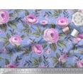 thumbnail image 3 of Soimoi Viscose Chiffon Fabric Leaves & Camellias Floral Decor Fabric Printed Yard 42 Inch Wide, 3 of 3