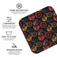 thumbnail image 2 of Disketp Compass And Mountains In Bicycle Wheels1 Funny Coasters,6 Pcs Leather Coasters with Holder, Perfect Housewarming Hostess Gifts,Protect Furniture from Water Marks Scratch and Damage, 2 of 5