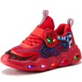 thumbnail image 1 of Zapatos informales de suela blanda antideslizantes de spiderman de dibujos animados para niños de Disney, zapatos deportivos para niños y niñas, zapatos para correr para estudiantes 32 Gao Jinjia LED, 1 of 2