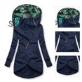 thumbnail image 4 of Joernso Women Coat Leaves Print Hooded Long Winter Jacket for Work, 4 of 8