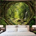 thumbnail image 4 of Forest Path Sunlight Wall Tapestry, Enchanting Woodland Tapestries for Room Decoration, Nature Tapestry, 4 of 7