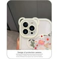 thumbnail image 6 of Case for iPhone 15 Pro with Cute Flowers Bear Pattern, Camera Protector, Clear Case and Lovely Strap Bracelet Chain for Girls Women, Compatible for iPhone 15 Pro,Clear, 6 of 17