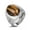 Silver, variant on Stainless Steel Natural Oval Tiger Eye Stone Ring Men Gold & Silver Size 7-13-9-Silver