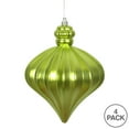 thumbnail image 3 of Vickerman 6" Lime Matte Onion Drop Christmas Ornament, 4 per pack, 3 of 4