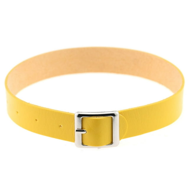 Fake Leather Choker Buckle Simple Adjustable Punk Choker Collar Choker Necklace