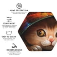 thumbnail image 4 of Balery 4 Pcs Animal Catleather Coasters Set, Drink Table Cup Coasters For Living Room Kitchen Coffee Decor, 4 of 9