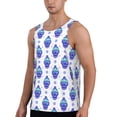 thumbnail image 2 of Lsque Winter Snowflake Skiing Skull Pattern Mens Tank Tops Muscle Athletic Quick Dry Sleeveless Workout Fitness T Shirts Beach Tank Top, Loose-fit Sleeveless Shirt for Men-Large, 2 of 7