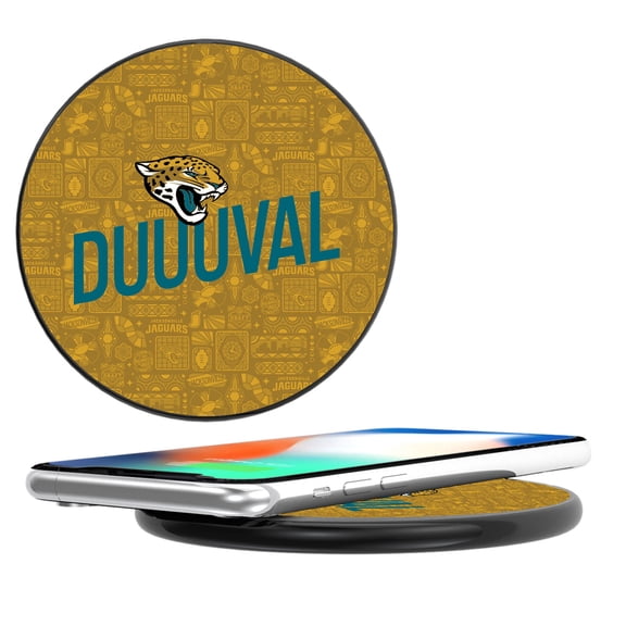 Keyscaper Black Jacksonville Jaguars Illustrated Wireless Charger