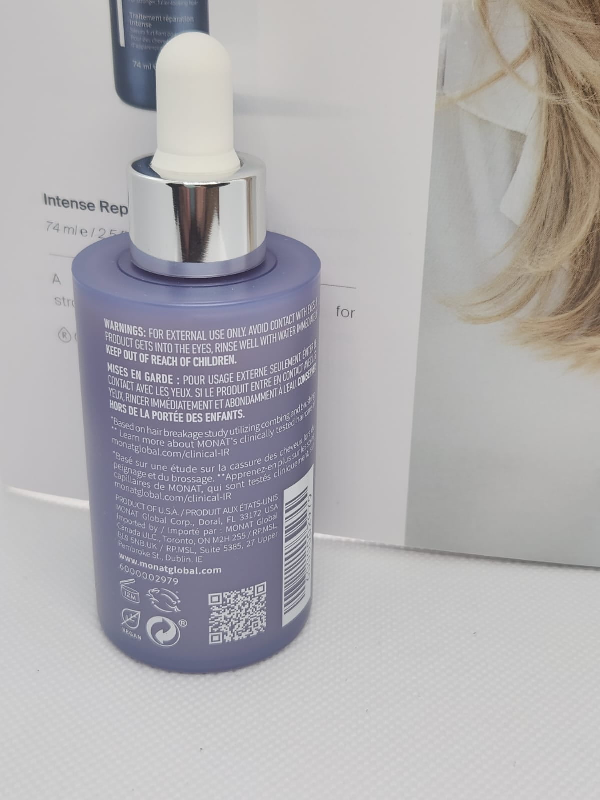 Monat IR Clinical Hair Thinning Defense Serum Hair Restoration Serum Packed with Natural Bioactive Ingredients Hair Density Booster for Thicker Fuller Hair Scalp Nourishing Serum