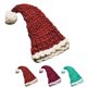 thumbnail image 3 of Gorro de punto de bola larga para mujer, gorro de punto de invierno de Navidad de ganchillo informal para niña, gorro puntiagudo seitruly JR0767-07, 3 of 6
