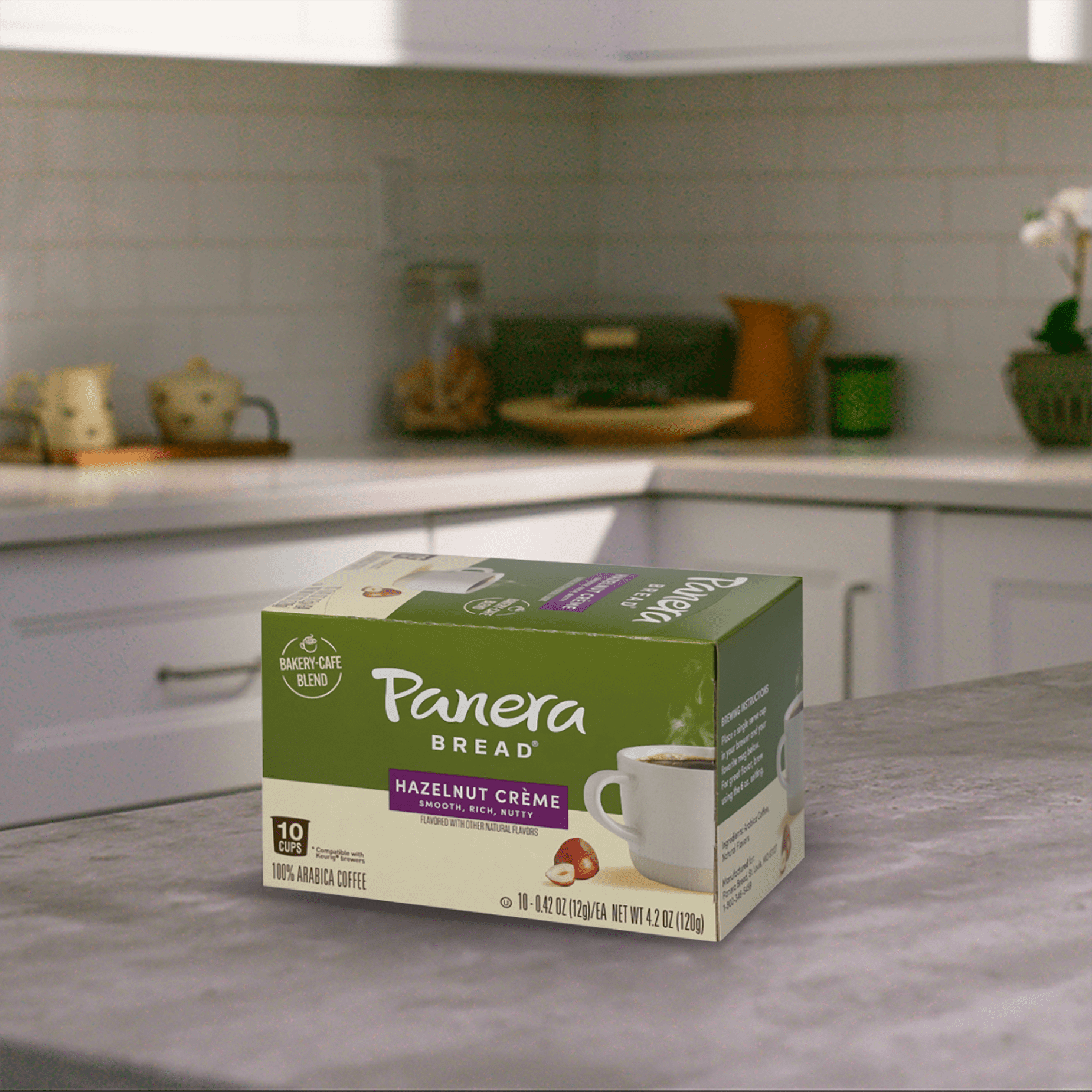 Panera Bread Hazelnut Crème Light Roast Coffee, 10 Count Single-Serve Pods