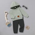thumbnail image 6 of SANMIO Toddler Boy Clothes Boys Fall Winter Outfit Long Sleeve Solid Hoodie Sweatshirts+Sweatpant 2Pcs Baby Clothing Set 1-6T, 6 of 14