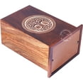 thumbnail image 4 of Rosewood Wooden Cremation Urns for Human Ashes Adult - Handcrafted Funeral Memorial Ash Storage Urn - Burial Columbarium (Celtic Tree, 250 Cubic Inches), 4 of 4
