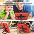 thumbnail image 5 of Case for iPad 9th/8th/7th Generation 10.2 inch Case with Shoulder Strap, Shockproof Handle Kickstand, Red, 5 of 7