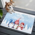 thumbnail image 3 of Rectangle Area Rugs 2 x 3 Ft, Blue Christmas Non-Slip Residential Carpet, Winter Snowman Gnomes Pine Trees Snowy Indoor Crawling Mats Runner Rugs for Living Room/Dining Room/Bedroom, 3 of 8