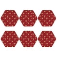 thumbnail image 2 of Pofeuu Christmas Deer B Print Leather Coasters Set of 6, Round Cups Mugs Mat Pad for Home Kitchen Heat Resistant Drink Coasters,Hexagon, 2 of 7
