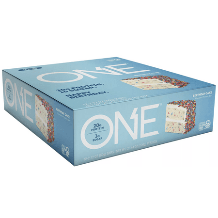 ONE Protein Supplement Bar, Birthday Cake, 20g Protein, 12 Count