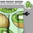 thumbnail image 5 of Kitchen Curtains 36 Inch Short - 3 Panel Set, Kiwi Fruit Cartoon Pattern, Rod Pocket Window Curtain, 100% Polyester for Farmhouse, Cafe, Living Room, Bedroom, Easy Wash, 5 of 6