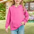 thumbnail image 3 of LTTVQM Hooded Sweatshirts for Toddler Girls Size 11-12 Long Sleeve Fall Cute Sweatshirt Loose Fit Pullover Tops with Pockets Trendy Hoodies for Teen Girls Hot Pink 11-12 Years, 3 of 5