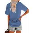 thumbnail image 3 of XCHQRTI Los Angeles Women Tshirts California Graphic Short Sleeve Summer Casual Shirt, 3 of 8