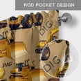 thumbnail image 6 of Construction Truck Farmhouse Short Window Curtain Valances, Cartoon Grips and Bulldozers Turmeric Rod Pocket Kitchen Valances for Living Room Bedroom Bathroom Cafe 60" x 18", 6 of 8