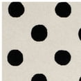 thumbnail image 4 of SAFAVIEH Kids Polka Dots Wool Area Rug, Ivory/Black, 3' x 5', 4 of 5