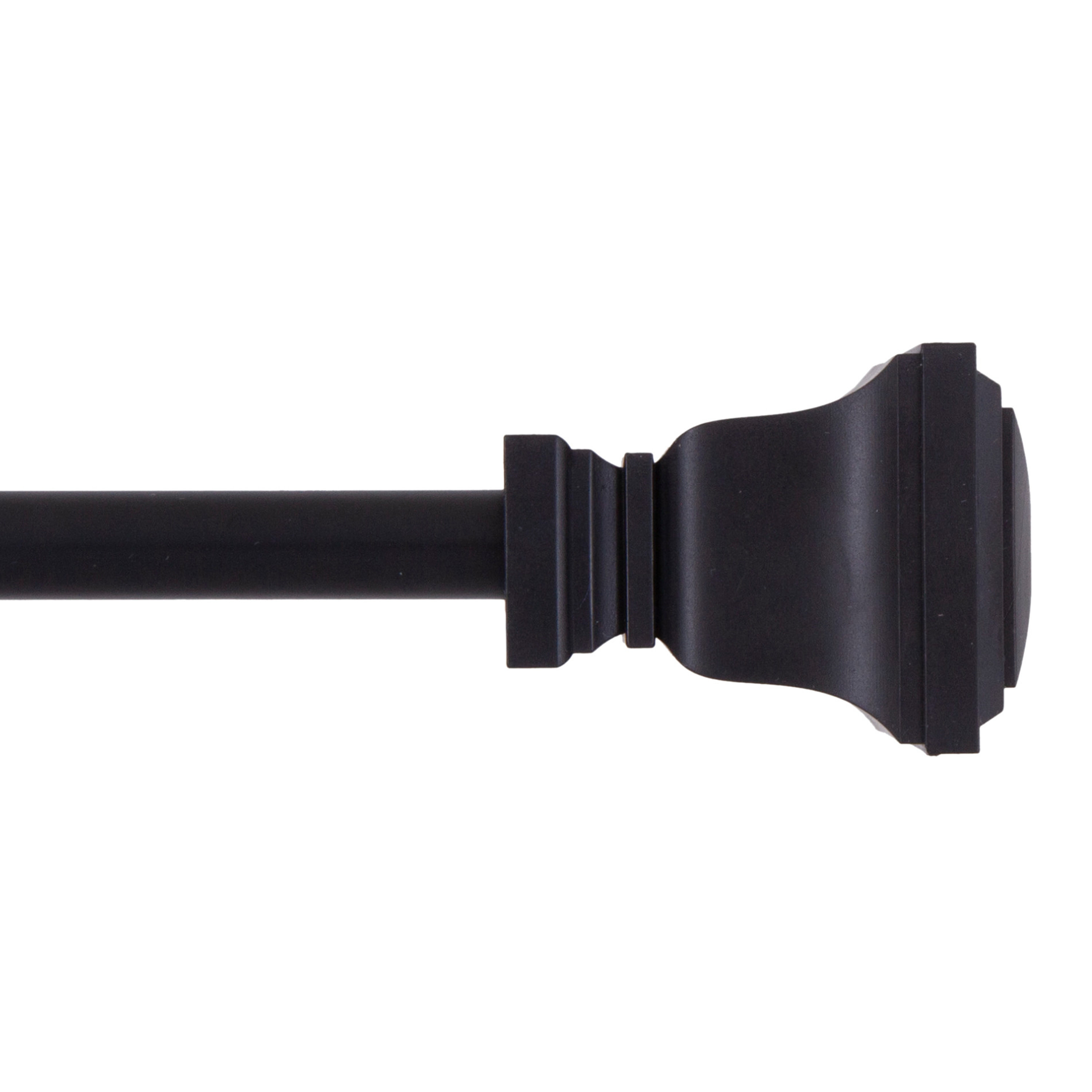 Mainstays Twain Petite Café Adjustable Curtain Rod, Black