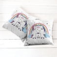 thumbnail image 6 of Ambesonne Rainbow Throw Pillow Cover 2 Pack, Unicorn Couple, 18", Multicolor, 6 of 7
