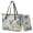 Beige-Hummingbird Flower, variant on Tutolipy Sparrow Flower Printed Handbag Purse Set,Womens Tote Top Handle Bag with Wristlet Wallet,Waterproof Tote Handbag Shoulder Bag with Purse Set for Party
