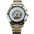 thumbnail image 1 of Reloj de pulsera Forsining para hombre, de negocios, con movimiento mecánico y pantalla analógica (oro blanco), 1 of 1