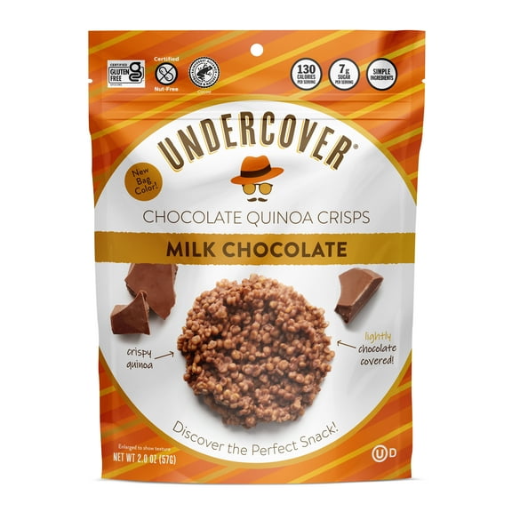 Undercover Snacks - Crispy Quinoa Milk Chocolate Snack, 2 oz