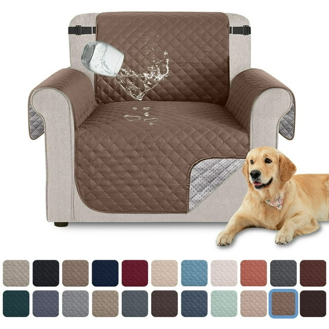 CHOK 100% Waterproof Sofa Cover Non Slip Couch Cover Machine Washable Slipcover Leakproof Furniture Protector for Dogs Kids Pets Dark Gray Sofa