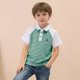 thumbnail image 1 of Blusa y camisa de manga corta con cuello vuelto para niños, camisa informal de manga corta con botones y solapa estampada para niños y niñas, parte superior de poliéster para niños, 1 of 7