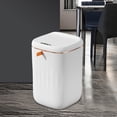 thumbnail image 1 of Botes de basura para baño con tapas, contenedor de basura de inducción inteligente, contenedor de basura eléctrico portátil para baño, sala de oficina de 24 litros. Macarena bote de basura de cocina, 1 of 8