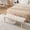 Cream, variant on S-HOME Upholstered End of Bed Bench in Design with Carving, Linen Material, Perfect for Foyer，Beige
