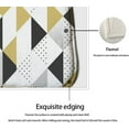 thumbnail image 4 of Abstract Geometric Gold Triangle Pattern Kitchen Rug Set 2 PCS Floor Mats Washable Non-Slip Soft Flannel Runner Rug Doormat Carpet for Floor Home Bathroom, 17" x 47"+17" x 24"-M, 4 of 5