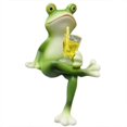 thumbnail image 1 of Funny Tipsy Frog Figurines Resin Frog Figures Garden Pond Decoration for Flower Pots, Balcony & Office Desk, 1 of 5
