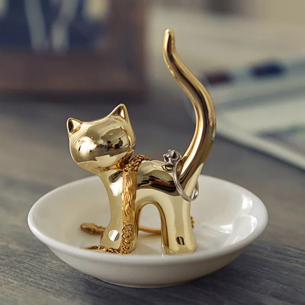 Cat ring holder dish deals
