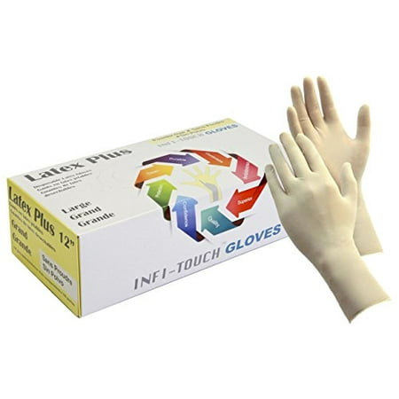 

Infi-Touch Latex Gloves Powder Free 12 length 100 Count - x-Large
