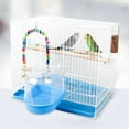 thumbnail image 3 of Pet Bird Cage Bath, Parrot Bath Box Accessory Supplies Hanging Bathing Tub for Small Pet Birds Canary Budgies Cockatiel Lovebird, 3 of 8