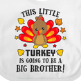 thumbnail image 4 of Inktastic This Little Turkey is Going to Be a Big Brother Boys Baby Bib, 4 of 4