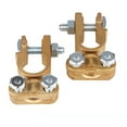 thumbnail image 1 of Ampper Brass Battery Terminals Connectors Clamps, Top Post Battery Terminal Protector Set for Marine Car Boat RV Vehicles (1 Pair), 1 of 8