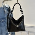 thumbnail image 4 of Bolso Mano para Mujer WDOplteas Con Correa Cuentas PU Tejido Hombro A La Asa Superior, 4 of 6