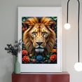 thumbnail image 2 of Diamond Art Kit for Adults, Lion Floral Majesty Beauty Diamond Painting for Adults Beginners, DIY Diamond Art Painting Kits, 5D Diamond Painting Crafts for Home Decor 12x16 Frameless, 2 of 7