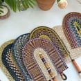 thumbnail image 4 of Seaweed Weaving Fan Nordic Hand Woven Africans Elements Fans Portable Sturdy Handheld Straw Fan For Party Wall Decoration, 4 of 11
