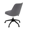 thumbnail image 4 of Steve Silver Kinsley Swivel Gray Upholstered Desk Chair, 4 of 6