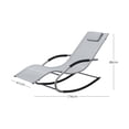 thumbnail image 2 of Ilios Innova | Camastro Mecedora de Jardín con Estructura de Acero | Asiento de Textileno | Almohada Removible y Reposabrazos Acolchonados, 2 of 9